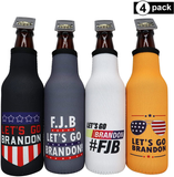 Let's Go Brandon Republican Gift - FJB Ferk Jer Berdin LGBFJB Patriotic Trump Gifts for Him Insulated Cooler Sleeve with Zipper, Built-In Removable Bottle Opener, 12 oz. Bottle Insulator Thermocooler