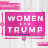 Lysti Donald Trump Flag 3x5 Women for Trump USA Large Make America Great Again Polyester US President Flag (2 Pc - Pink)