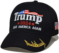 Black Trump Hat 2024 Take America Back Baseball Hat Signature Bill