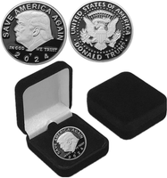 Donald Trump Gold Coin Save America Again 24K White Gold Plated Collectable Coin 