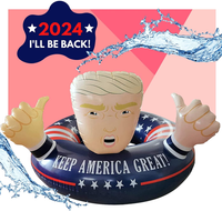 Donald Trump 2024 Keep America Great Pool Floatie Innertube Water Toy