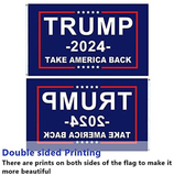 Donald Trump 2024 Flag - Take America Back and Make America Great Again Flag , 3x5ft 2 Packs. perfect for Re-elect Trump Outdoor Indoor Decor