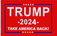 Red Trump 2024 Outdoor Heavy Duty Flag Take America Back