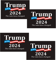 4 Pack Trump 2024 Black Stickers