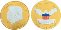 Trump Coins 2024 w Coin Case Set of 2 Collectible Coins