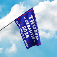 TRUMP 2024 DESANTIS 2024 American Banner Flag,Desantis for President in 2024 Save America Again Flag Polyester Waterproof and UV protection Outdoor Decor with 2 Brass Grommets 3x5 Ft