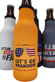 Let's Go Brandon Republican Gift - FJB Ferk Jer Berdin LGBFJB Patriotic Trump Gifts for Him Insulated Cooler Sleeve with Zipper, Built-In Removable Bottle Opener, 12 oz. Bottle Insulator Thermocooler