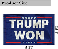Trump 2024 Trump Won Flag Don't Blame Me I Voted for Trump Flag 3x5Ft 2 Pack perfect for Re-elect Outdoor Indoor Banner Decoration with Brass Grommets