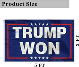 Trump 2024 Trump Won Flag Don't Blame Me I Voted for Trump Flag 3x5Ft 2 Pack perfect for Re-elect Outdoor Indoor Banner Decoration with Brass Grommets