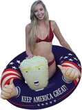 Donald Trump 2024 Keep America Great Pool Floatie Innertube Water Toy