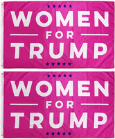 Lysti Donald Trump Flag 3x5 Women for Trump USA Large Make America Great Again Polyester US President Flag (2 Pc - Pink)