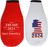 Trump 2024 Beer Bottle Insulator - Donald Trump Gifts MAGA Save America,Make Liberals Cry Again,Four More Years of Liberal Tears,Insulated Cooler Sleeve with Zipper,Built-In Removable Bottle Opener