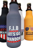 Let's Go Brandon Republican Gift - FJB Ferk Jer Berdin LGBFJB Patriotic Trump Gifts for Him Insulated Cooler Sleeve with Zipper, Built-In Removable Bottle Opener, 12 oz. Bottle Insulator Thermocooler