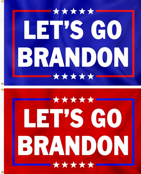 Let’s Go Brandon Flag, Set of 2, Anti Joe Biden Weather Resistant Nylon Flags, Large 3’ x 5’ Indoor and Outdoor Display, Heavy-Duty Grommets for Pole or Wall Hanging Use