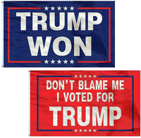 Trump 2024 Trump Won Flag Don't Blame Me I Voted for Trump Flag 3x5Ft 2 Pack perfect for Re-elect Outdoor Indoor Banner Decoration with Brass Grommets
