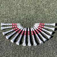 USA Golf Tees - 2-3/4 Inch Tees - American Flag Design, Premium Patriotic Wooden Tee, Professional Length