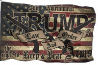 Trump 2nd Amendment Vintage Law and Order Flag