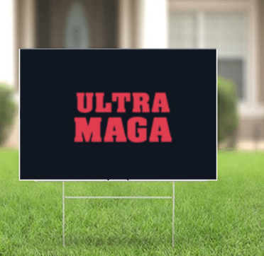 Black Red Ultra MAGALawn Sign - Trump 2024 Yard Sign w/ Stake