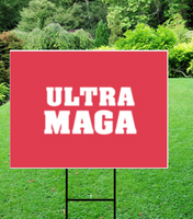 Red Ultra MAGA 2024 Yard Sign w/ Stake for Lawn