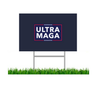 Ultra MAGA Blue Box 2024 Yard Sign w/ Stake for Lawn